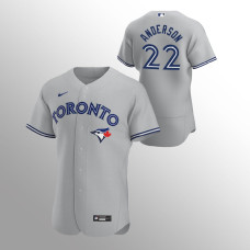 Men's Toronto Blue Jays Chase Anderson Authentic Gray 2020 Road Jersey