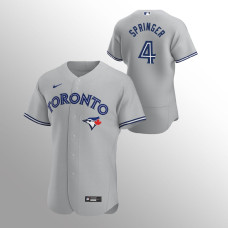 Toronto Blue Jays George Springer Gray Authentic Road Jersey