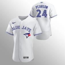 Men's Toronto Blue Jays Nate Pearson #24 White Authentic Home Jersey