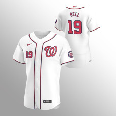 Josh Bell Washington Nationals White Authentic Home Jersey