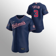 Men's Washington Nationals #3 Michael A. Taylor Navy Authentic 2019 World Series Champions Jersey