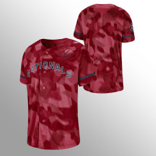 Men's Washington Nationals Red Authentic Collection Camo Jersey