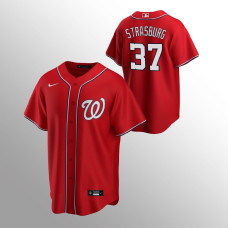 Men's Washington Nationals Stephen Strasburg #37 Red Replica Alternate Jersey