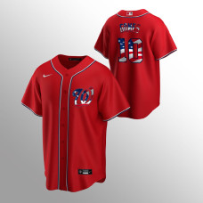 Washington Nationals Yan Gomes Red 2021 Stars & Stripes 4th of July Jersey