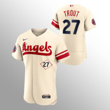 Cream Angels Mike Trout 2022 City Connect Jersey Authentic