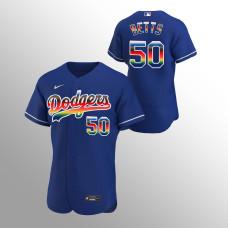 Mookie Betts Royal Dodgers Jersey Pride Month Edition On-Field
