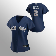 Derek Jeter Women's Yankees #2 Jersey Alternate Navy Replica