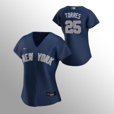 Gleyber Torres Women's Yankees #25 Jersey Alternate Navy Replica