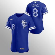 Kansas City Royals Nicky Lopez Royal #8 City Connect Authentic Alternate Jersey