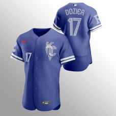 Hunter Dozier Kansas City Royals Authentic 2022 City Connect Royal Jersey