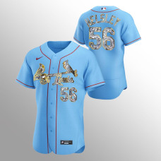 Cardinals #56 Ryan Helsley Authentic 2022 Golden Diamond Light Blue Jersey