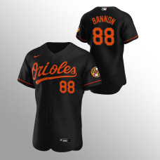 Baltimore Orioles #88 Rylan Bannon Alternate Authentic Black Jersey