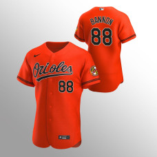 Baltimore Orioles #88 Rylan Bannon Alternate Authentic Orange Jersey