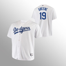 Los Angeles Dodgers Shane Greene White #19 Big & Tall Replica Jersey