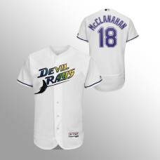 Rays Shane McClanahan Jersey White Authentic Collection Turn Back The Clock Home Flex Base