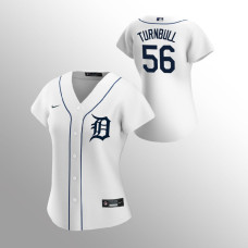 Tigers #56 Women's Spencer Turnbull Home Replica White Jersey