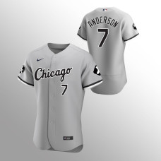 Chicago White Sox #7 Tim Anderson Authentic Alternate Gray Jersey