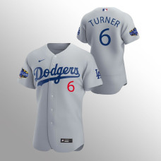 Los Angeles Dodgers #6 Trea Turner 2022 All-Star Game Authentic Grey Jersey