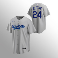 Los Angeles Dodgers Replica Jersey #24 Walter Alston Alternate Gray