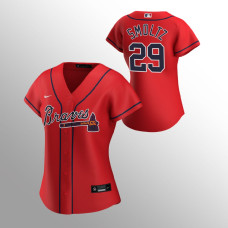Women's Atlanta Braves John Smoltz Red 2020 Replica Alternate Jersey