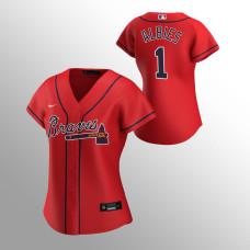 Women's Atlanta Braves Ozzie Albies Red 2020 Replica Alternate Jersey