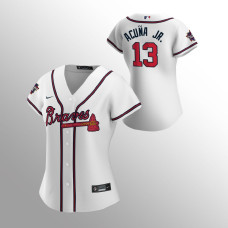 Women's Atlanta Braves Ronald Acuna Jr. White Home 2021 MLB All-Star Game Replica Jersey