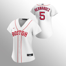 Women's Boston Red Sox Enrique Hernandez White 2021 Replica Patriots' Day Jersey