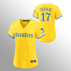 Women's Boston Red Sox Nathan Eovaldi Gold 2021 City Connect Replica Jersey