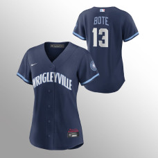 Women's Chicago Cubs David Bote Navy 2021 City Connect Replica Jersey