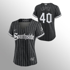 Women's Chicago White Sox Reynaldo Lopez Black 2021 City Connect Replica Jersey