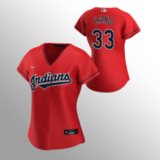 Women's Cleveland Indians Brad Hand Red 2020 Replica Alternate Jersey