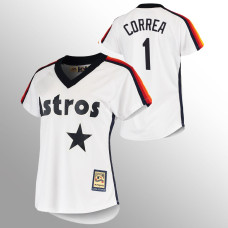 Women's Houston Astros Carlos Correa White Cooperstown Collection Home Jersey