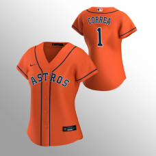 Women's Houston Astros Carlos Correa Orange 2020 Replica Alternate Jersey