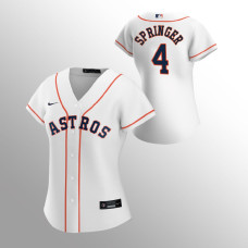Women's Houston Astros George Springer White 2020 Replica Home Jersey
