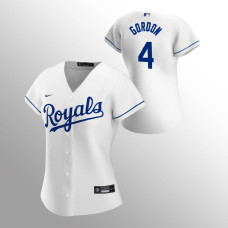 Women's Kansas City Royals Alex Gordon White Replica Home Player Jersey