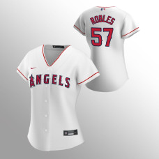 Women's Los Angeles Angels Hansel Robles White 2020 Replica Home Jersey