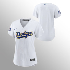 Women's Los Angeles Dodgers 2021 Gold Program White Replica Jersey