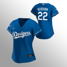 Women's Los Angeles Dodgers Clayton Kershaw Royal 2020 World Series Champions Replica Jersey