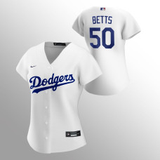 Women's Los Angeles Dodgers Mookie Betts White Replica 2020 Home Jersey
