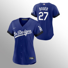 Women's Los Angeles Dodgers Trevor Bauer Royal 2021 City Connect Replica Jersey