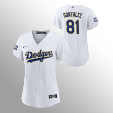 Women's Los Angeles Dodgers Victor Gonzalez White 2021 Gold Program Replica Jersey