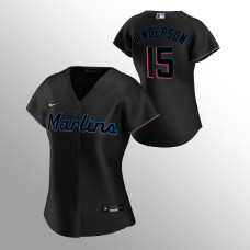 Women's Miami Marlins Brian Anderson Black Replica 2020 Alternate Jersey
