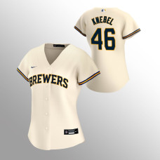 Women's Milwaukee Brewers Corey Knebel Cream 2020 Replica Home Jersey