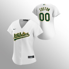 Women's Oakland Athletics Custom White 2020 Replica Home Jersey