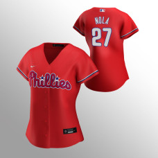 Women's Philadelphia Phillies Aaron Nola Red 2020 Replica Alternate Jersey