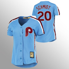 Women's Philadelphia Phillies Mike Schmidt Light Blue Cooperstown Collection Road Jersey