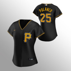 Women's Pittsburgh Pirates Gregory Polanco Black 2020 Replica Alternate Jersey