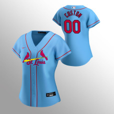 Women's St. Louis Cardinals Custom Light Blue 2020 Replica Alternate Jersey