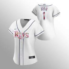 Women's Tampa Bay Rays 2021 Mother's Day White NO.1 Mom Jersey