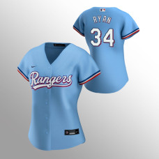 Women's Texas Rangers Nolan Ryan Light Blue Replica Alternate Jersey